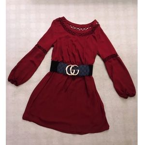 Burgundy dress